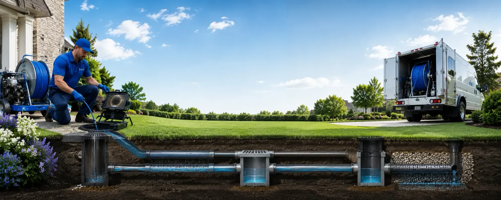 Outdoor drain cleaning information for Van Meter, IA